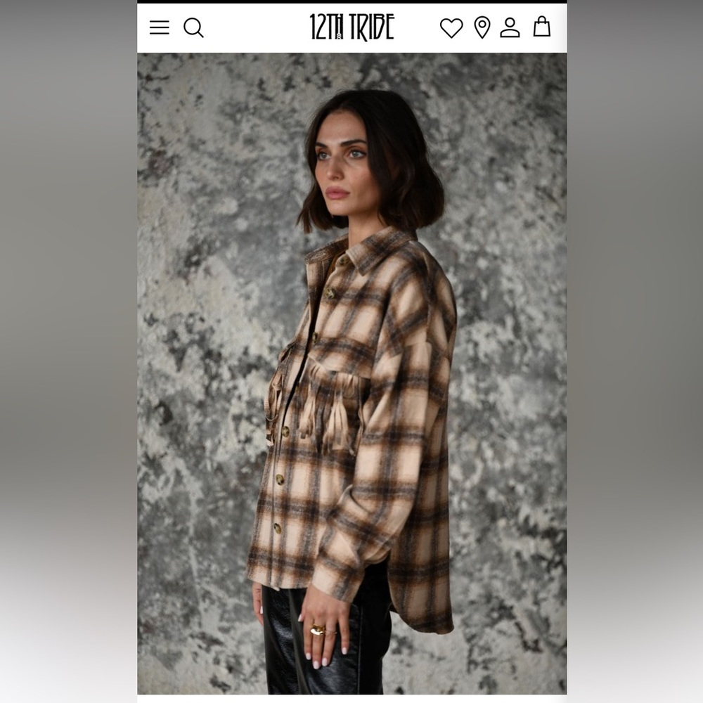 12th Tribe Women's “Devin Brown Fringe Shacket”